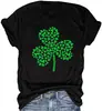 Calle. Camiseta Base Cómoda de Verano Casual de Manga Corta Trendy de Comercio Exterior para el Día de San Patricio