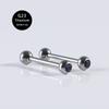 Piercing para lengua, anillo de aleación de titanio G23, paquete de taladro, rosca interna, clavo para lengua, barra recta de 14 g, clavo para lengua, clavo largo para oreja, pendiente para uña.