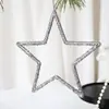 Diseño Propio Swanlace Lentejuela Grande Champagne Copo de Nieve Bastón Estrella de Cinco Puntas Árbol de Navidad Estrella Colgante Colgante