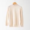Suéter de caxemira masculino 100% cashmere puro primavera e outono nova chegada primeira linha de vestuário gola semi-alta manga comprida suéter de base de malha