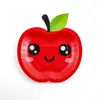 Nuevo producto de temporada escolar transfronteriza: Platos de papel fiesta Apple Pencil, platos desechables para cenas de fiestas de regreso a clases para niños