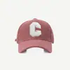 Gorra de Béisbol para Mujer Otoño e Invierno Nueva de Pana Deportiva Letras C Popular en Internet Estilo Mismo que Hombres Tapa Dura Pico de Pato
