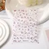 Rosa Fino Resistente Flor de Cerejeira Inglês Decalque de Arte para Unhas Decoração de Unhas Adesivo para Diário
