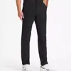 2024 Roupa Casual de Negócios para Comércio Exterior Bolso com Zíper Real Slim Fit Europeu e Americano Tamanho Plus Algodão Versátil Cor Sólida Calça Social Masculina