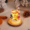 Casa de jengibre de resina navideña, casa pequeña, Papá Noel, muñeco de nieve, micropaisaje, adornos de resina, decoraciones navideñas, adornos