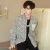 Nueva camisa de cuadros de manga larga para hombre de otoño, camisa unisex de estilo coreano holgada y moderna, top casual moderno para jóvenes