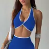 Chaleco de Yoga con Giro Europeo y Americano Transfronterizo, Sujetador Deportivo de Fitness, Camisola para Mujer con Almohadillas en el Pecho, Ropa Interior Deportiva