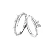 Anillos de Bambú de Moda y Sencillos para Pareja, Hombres y Mujeres, Diseño de Nicho de Lujo Ligero, Anillos Abiertos Versátiles de Gama Alta