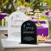 Transfronteiriço Novo Arco Acrílico Transparente Casamento Assento Mesa Cartão de Visita Exibição Cartão Placa de Número de Mesa Festa Personalização