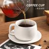 Taza de café estilo europeo de gran capacidad, taza de café con leche de cerámica de alto valor de color y platillo, juego de té de la tarde
