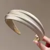 Diademas Transfronterizas Europeas y Americanas de Moda con Corona Alta, Moldean el Rostro, Versátiles, Satinadas a la Moda, de Gama Alta, Accesorios para el Cabello de Color Sólido Sencillos