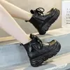 Botas Martin de Suela Gruesa Otoño Invierno 2026 Estilo Británico para Mujer Punta Redonda Retro Versátiles Zapatos de Mujer Botines Cortos Zapatos de Algodón con Felpa