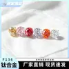 Clavo de oreja de titanio F136 nuevo con cabeza de circonita de corte rosa G23 aleación de titanio joyería de perforación de hueso de oído cabeza de rosca externa