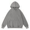 Sudadera Pesada de Algodón 360g Teñida con Cera para Otoño e Invierno para Hombres y Mujeres, Sudadera de Color Sólido Holgada con Hombros Caídos, Sudadera con Capucha de Marca de Moda Vintage Estilo Americano