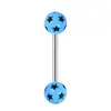 Nuevos Anillos de Lengua con Bola Blancos y Negros para Comercio Electrónico Transfronterizo, Joyería de Acero Inoxidable para Piercings, Venta al por Mayor desde Fabricante, en Stock