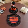 Babero de Halloween para Mascotas, Set de Sombrero Divertido de Cabeza de Calabaza para Gato y Collar, Decoración Fotográfica de Fantasma Osito para Perro