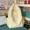 Mochila Estilo Floresta para Mulheres, Sensação de Alta Qualidade, Simples e Versátil, Adequada para Alunos do Ensino Médio, Mochila para Passeio no Campus e Estudo Estilo Ins