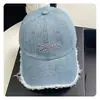 Sombrero de Copa Suave Deshilachado de Mezclilla de Moda para Primavera y Verano para Mujer Protección Solar Versátil Gorra de Béisbol de Alta Calidad