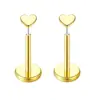 Venda Direta da Fábrica Brincos de Aço Inoxidável Cravejados com Zircônia Cúbica Tipo Pino Stud para Lábio Piercing Corporal Joia Stud para Cartilagem da Orelha Em Estoque