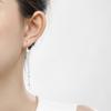 Pendientes de plata de ley s925 para mujer, largos y elegantes, con borlas de estrella de cinco puntas y nicho, de lujo, de alta gama.