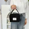 Bolsa de Mão de Veludo Cotelê Estilo Coreano, Simples, Leve, Bolsa de Cosméticos Portátil de Grande Capacidade, Bolsa Pequena de Lona de Mão Tendência e Fashion