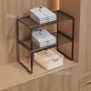 Zapatero de niveles ajustable para dormitorio, soporte para zapatos debajo del escritorio de estudiante, organizador de almacenamiento, estante de almacenamiento para zapatero en casa