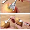 Cuchillo Pelador de Frutas de Acero Inoxidable, Pelador de Verduras, Cuchillo Multifuncional para Pelar Melón y Frutas, Cuchillo para Rallar y Pelar Patatas
