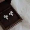 Pendientes Nuevos de Plata S925 para Mujer Otoño e Invierno, Pendientes de Cristal Swarovski Maillard, Pendientes de Alta Gama con un Diseño de Lujo Ligero