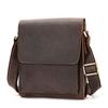 Bolso de Hombro Retro Flip-on Europeo y Americano Bolso de Mensajero de Cuero Genuino Piel de Vaca Capa Superior Nuevo Cuero Crazy Horse Bolso Cruzado para iPad