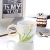 Taza Cerámica Anaglifo Estéreo Tulipán Estilo Ins Taza de Cerámica Alto Valor Estético Taza Linda para Beber Taza de Pareja Ceremonia de Acompañamiento