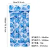 Silla Flotante Inflable Doble Arcoíris con Lentejuelas Transfronteriza para Adultos, Flotador de Natación, Cama Flotante Portátil para Agua