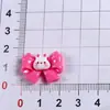 Accesorios de Resina de Conejo Brillante de Dibujos Animados para DIY Pinza para el Cabello Goma para el Cabello Pinza de Garra Funda de Teléfono Pegatinas para Vasos de Agua