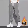 Pantalones de Chándal de Pana con Cordón para Hombre Otoño e Invierno Terciopelo Holgados Casual Talla Grande Leggings Ligeros