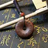 Strike de Rayo Madera de Azufaifo Hebilla Ping An Cruz Tian Jing Wu Yue Figura de Viaje Verdadera Colgante de Cabina Hebilla Ping An Colgante Tallado a Mano