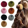 Grampo de Cabelo Coreano para Mulheres, Fixador de Rabo de Cavalo Alto Ninho de Pássaro, Fazedor de Coque Preguiçoso, Presilha de Cabelo Garra Preguiçosa, Veludo Atacado