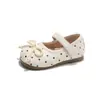 Zapatos Individuales Bajos con Lazo Estilo Coreano Estilo Ballet para Niñas 2026 Otoño Nuevos Zapatos de Conducir con Suela Suave Zapatos de Cuero para Niños Pequeños