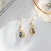 Solo Pendientes de Botón con Borla de Circonita Yi Silver Needle Mariposa con Incrustaciones de Diamante Flor Gemas para Oreja Estilo Coreano Pendientes de Moda Colección