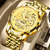 Reloj de hombre Bubble totalmente automático Romano hueco luminoso de alta calidad impermeable calendario de cuarzo no mecánico