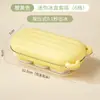 Nova Forma de Gelo Urso Silicone Molde de Cubos de Gelo 6 Compartimentos Caixa de Gelo Doméstica Forma de Gelo Quadrada Caixa de Armazenamento de Gelo com Tampa