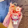 Llavero de silicona con forma de perro de orejas grandes, Merlot, KT, gato, pudín, perro, Kuromi, colgante para bolsa, caja ciega, regalo