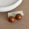 Pendientes Redondos de Resina con Goteo de Aceite Casuales y de Alta Gama para Mujer, Lujo Accesible Retro Elegantes, Pendientes Versátiles de Moda para Ropa de Trabajo y Pendientes