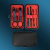 Set de Cortauñas en Stock, Set Completo Negro de 24 Piezas, Tijeras para Uñas, Limpiador de Oídos, Pinzas para Cutícula, Herramientas para Pedicura, Cortador Angulado