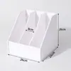 Estantería de escritorio estante de almacenamiento simple para dormitorio y oficina, almacenamiento fijo para escuela, estante de almacenamiento de soporte para libros blanco puro minimalista