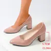 Zapatos de Tacón Alto de Cuero sin Cordones Puntiagudos Estilo Nuevo Invierno 2025 Directo del Fabricante para Exportación Zapatos para Mujer Transfronterizos