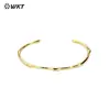 WT-B645 pulsera de pareja ajustable de diseño de microondas chapada en oro de 18 quilates de moda de lujo ligero regalo de aniversario