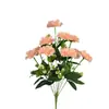10 Cabezas de Margaritas Gerbera Artificiales, Venta al por Mayor de Fábrica, Venta al por Mayor de Exportación, Decoración para el Hogar de Lujo Ligero, Flores Falsas de Venta Caliente Transfronteriza