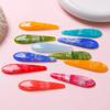 Accesorios para el cabello de color helado geométricos ovalados con forma de gota, frescos de verano, pinzas para el pelo de mujer, pinzas laterales, parche de resina