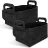 Cesta de Armazenamento de Feltro Cesta de Armazenamento de Miudezas Grande Capacidade Bolsa de Armazenamento de Feltro Armazenamento Dobrável Saco para Roupas Sujas Cesta de Brinquedos