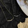S925 Sterling Silver Plated 14K Gold Knot Colar Feminino Nicho Design Simples Personalidade Colar de Clavícula