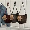 Bolso con Estampado de Leopardo Estilo Coreano para el Trabajo, Bolso Cubo de Nicho de Alto Valor Estilo Coreano, Bolso de Hombro de Moda, Bolso Cruzado para Mujer
